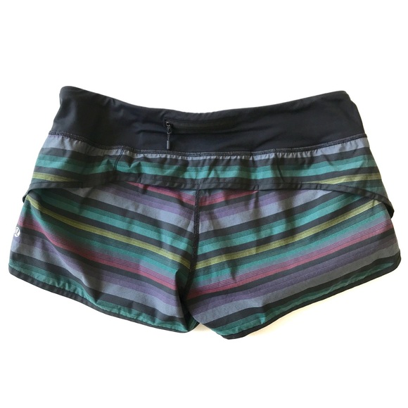 SOLD Lululemon RARE Poncho Stripe Speed Shorts 8 - Picture 5 of 8